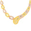 22K Multi-Tone Gold Choker Necklace Set (26.7 grams)