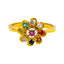 22K Yellow Gold & 0.04 Carat Diamond Ring in Size 7 (4.02gm)