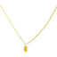 22K Gold Chain with Rectangle Pendant (2 grams)
