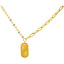 22K Gold Chain with Rectangle Pendant (2 grams)