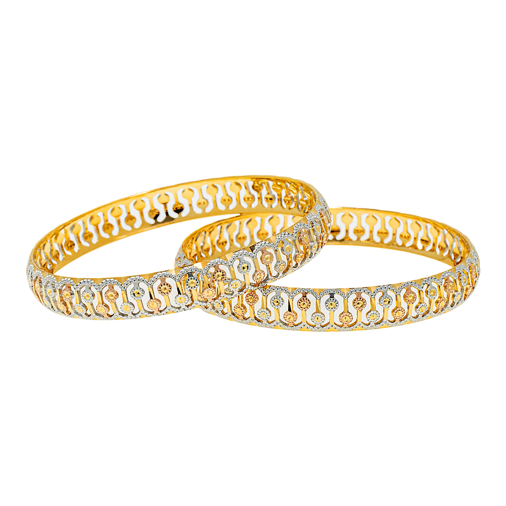 22K Multi-Tone Gold Bangle Pair (38.1 grams) – Virani Jewelers