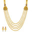 22K Yellow Gold, Emerald, Ruby, & CZ Necklace Set (95.7gm)