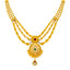 22K Yellow Gold, Emerald, Ruby, & Kundan Necklace Set (51.9gm)