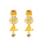 22K Yellow Gold, Emerald, Ruby, & Kundan Necklace Set (51.9gm)