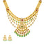 22K Yellow Gold, Emerald, Ruby, & CZ Necklace Set (97.6gm)
