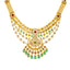 22K Yellow Gold, Emerald, Ruby, & CZ Necklace Set (97.6gm)