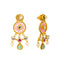 22K Yellow Gold, Emerald, Ruby, Pearls & CZ Choker Necklace Set (68.5gm)