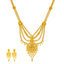 22K Yellow Gold & Beaded Filigree Necklace Set (66.1gm)