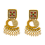 22K Antique Gold & Kundan Necklace Set (58.8 grams)