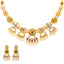22K Antique Gold & Kundan Necklace Set (48 grams)