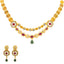 22K Antique Gold & Kundan Necklace Set (33.4 grams)