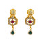 22K Antique Gold & Kundan Necklace Set (33.4 grams)