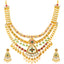 22K Antique Gold & Kundan Necklace Set (78.6 grams)