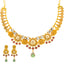 22K Antique Gold & Kundan Necklace Set (43.7 grams)