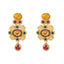 22K Antique Gold & Kundan Necklace Set (64 grams)