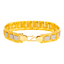 22K Gold & CZ Square Link "Om" Bracelet (46.8 grams)
