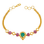22K Gold, Emerald & Ruby Bracelet (7.1 grams)