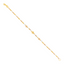 22K Multi-Tone Gold Beaded Bracelet (6.8 grams)