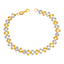 22K Multi-Tone Gold Beaded Bracelet (9.4 grams)