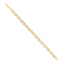 22K Multi-Tone Gold Beaded Bracelet (9.4 grams)
