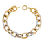 18K Multi-Tone Gold Link Bracelet (13.8 grams)