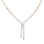 18K Rose Gold & 0.45ct Diamond Necklace (7.7gm)