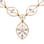 18K Rose Gold & 0.23ct Diamond Necklace (9gm)