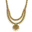 22K Antique Gold Lakshmi Temple Necklace w/ Emeralds, Ruby. Pearls & CZ (62.2gm)