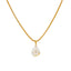 22K Yellow Gold & CZ Pendant Necklace Set (10gm)