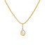 22K Yellow Gold & CZ Pendant Necklace Set (9.5gm)