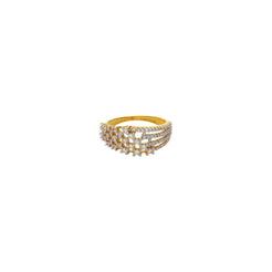 22K Yellow Gold & CZ Cocktail Ring (4.8gm)
