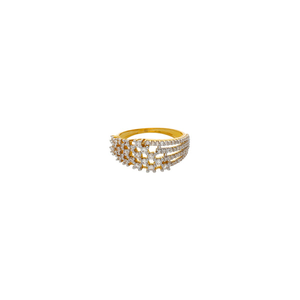 22K Yellow Gold & CZ Cocktail Ring (4.8gm) | 



Adorn your finger with opulent elegance wearing this exquisite 22k yellow gold cocktail ring ...