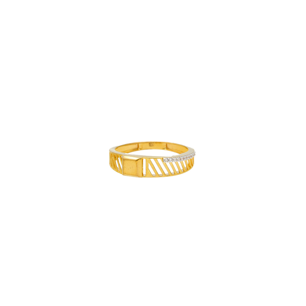 22K Yellow Gold & CZ Ring (2.9gm) | 



Make a statement of understated luxury with this 22k yellow gold ring by Virani Jewelers. Cra...