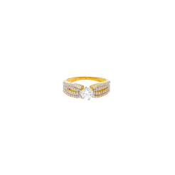 22K Yellow Gold & CZ Cocktail Ring (5.5gm)