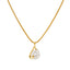 22K Yellow Gold & CZ Pendant Necklace Set (11gm)