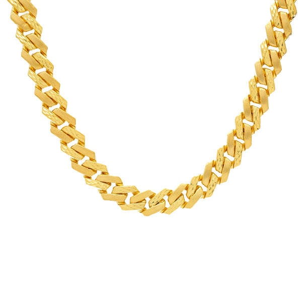 22K Yellow Gold 24in Cuban Link Chain (83.5gm) | Adorn yourself with refinement by investing in this our exquisite 22k yellow gold Cuban link chai...