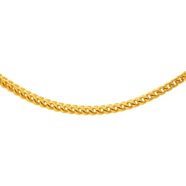 22K Yellow Gold 24in Link Chain (40.8gm) | Elevate your look with this classic 22k yellow gold link chain for men by Virani Jewelers. With i...