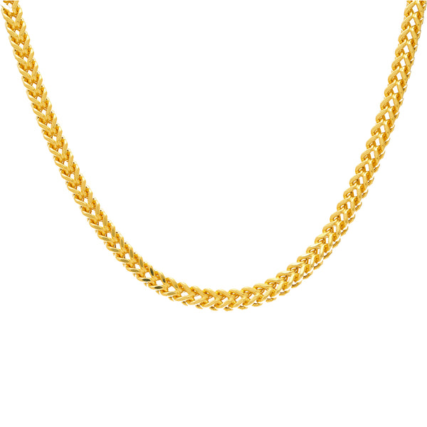 22K Yellow Gold Link Chain (56.3gm) | Adorn your neckline with the sophistication of fine gold craftsmanship wearing this exquisite 22k...