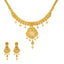 22K Yellow Gold Beaded Necklace Set (37.3gm)