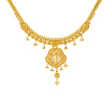 22K Yellow Gold Beaded Necklace Set (37.3gm) | 



Indulge in luxury with this stunning 22k gold necklace and earring set by Virani Jewelers. Wi...