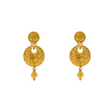 22K Yellow Gold Filigree Necklace Set (53.4gm) | 



Elevate your ensemble this our elegant 22k yellow gold necklace and earring set by Virani Jew...