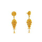 22K Yellow Gold Jhumki Earrings (18.7gm) | 



Embrace the timeless allure of fine gold with this pair of exquisite 22k yellow gold Jhumki e...