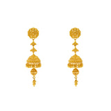 22K Yellow Gold Jhumki Earrings (16.8gm) | 



Indulge in luxury with this stunning pair 22k gold Jhumki earrings by Virani Jewelers. With t...
