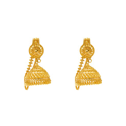 22K Yellow Gold Jhumki Earrings (23.6gm)