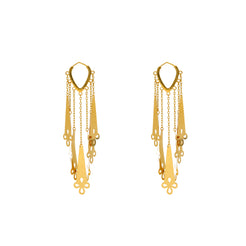 22K Yellow Gold Chandelier Earrings (6.4gm)