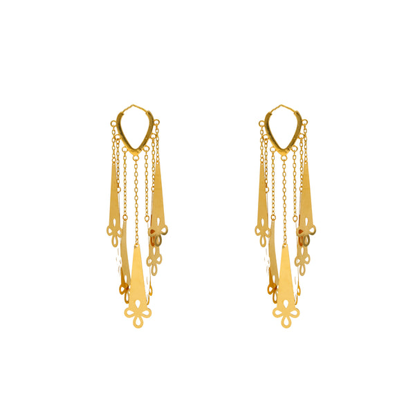 22K Yellow Gold Chandelier Earrings (6.4gm) | 



Make a bold statement with this stunning pair of 22k gold earrings by Virani Jewelers. Design...