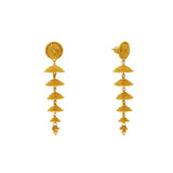 22K Yellow Gold Layered Jhumki Earrings (17.7gm) | 



Elevate your ensemble with this elegant pair of 22k yellow gold Jhumki earrings by Virani Jew...
