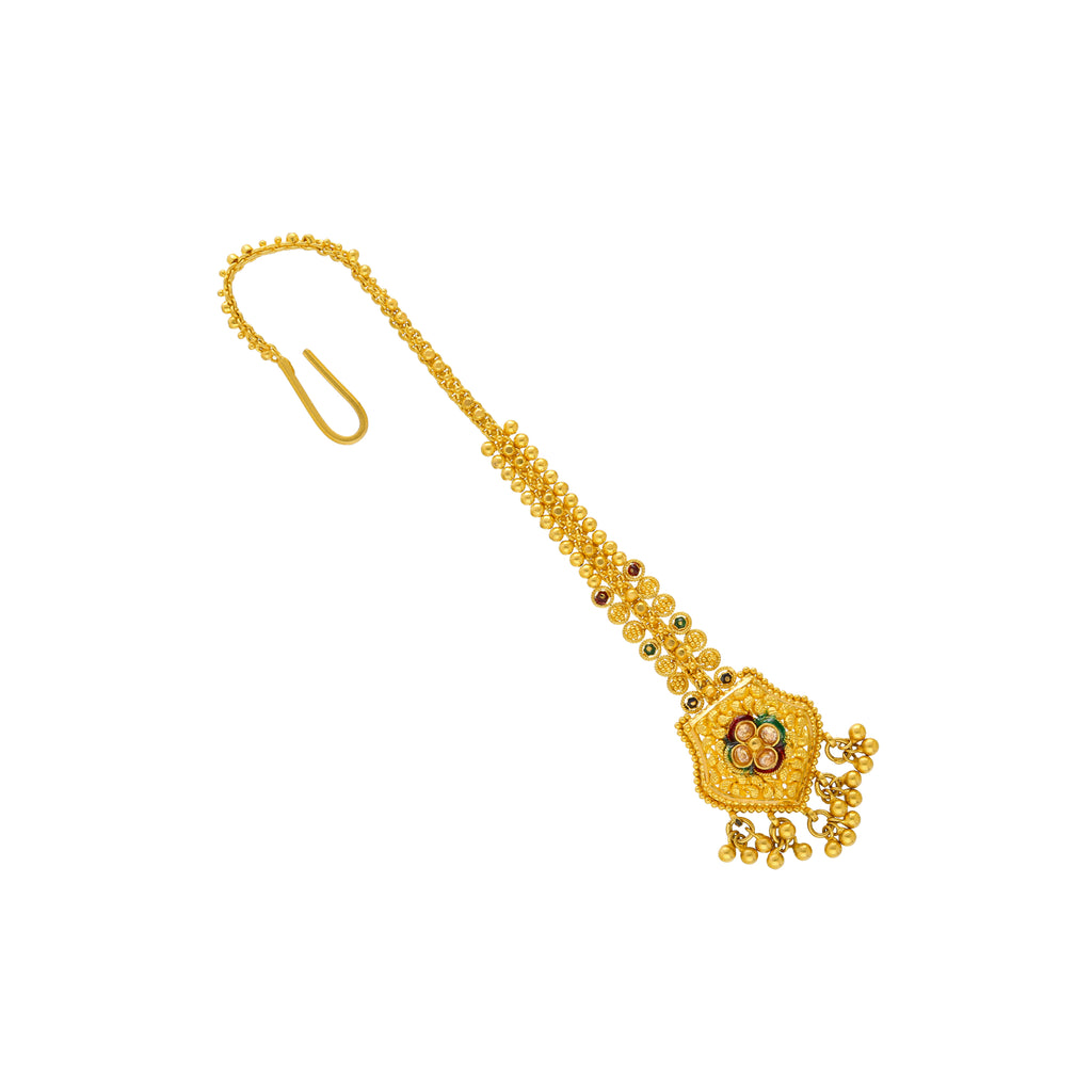22K Yellow Gold Tikka (8.8gm) | 



Embrace the opulence of Indian craftsmanship with this exquisite 22k yellow gold tikka by Vir...