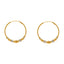 22K Yellow & White Gold Beaded Hoop Earrings (8.3gm)
