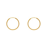 22K Yellow Thin Hoop Earrings (3gm) | 


This simple pair of 22k Indian gold hoop earrings have a classic design and minimal appeal tha...